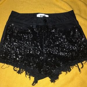 Victoria's Secret Pink Black High Waisted Shorts 0
